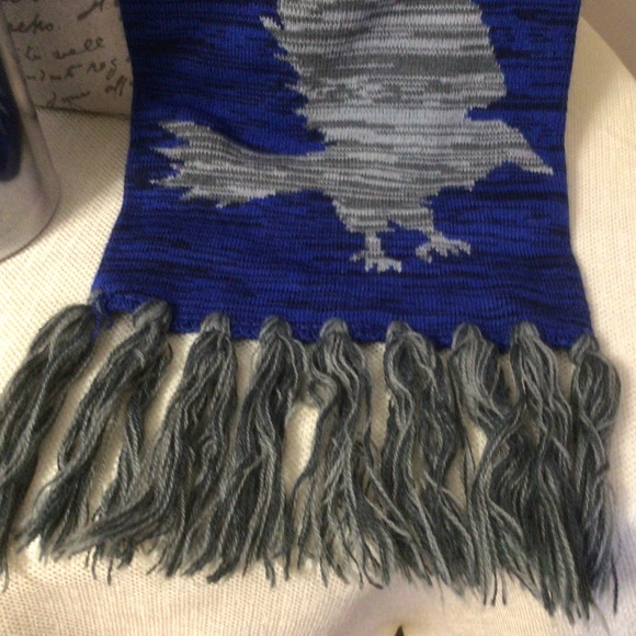 💐Harry Potter Ravenclaw Spellout Acrylic Scarf & Tumbler Set Blue/Grey - Picture 4 of 7